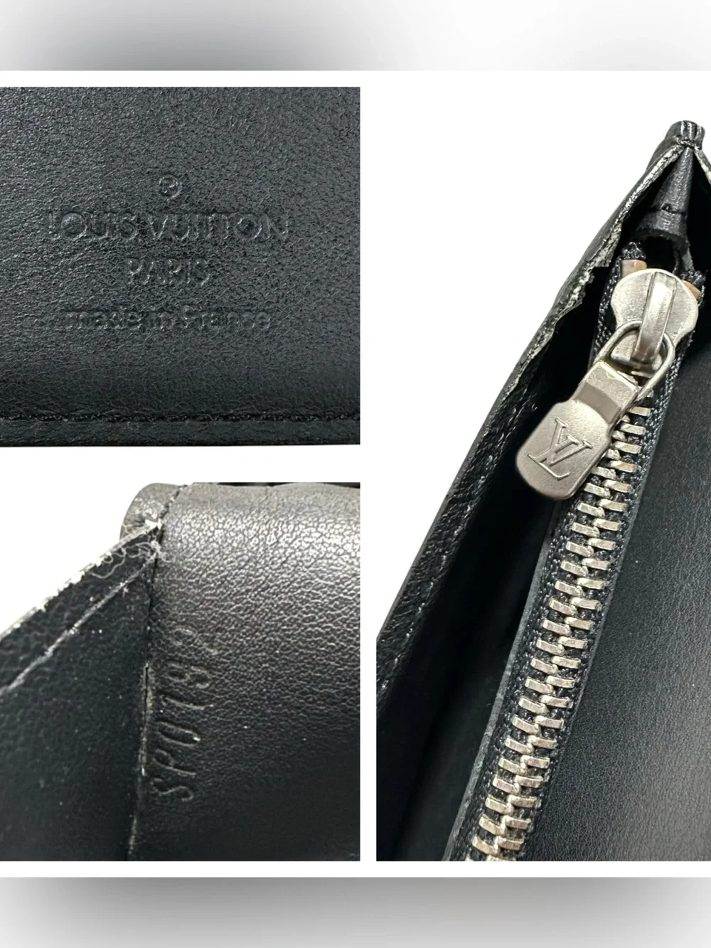 Louis Vuitton Black Damier Infini Leather Embossed Brazza Wallet